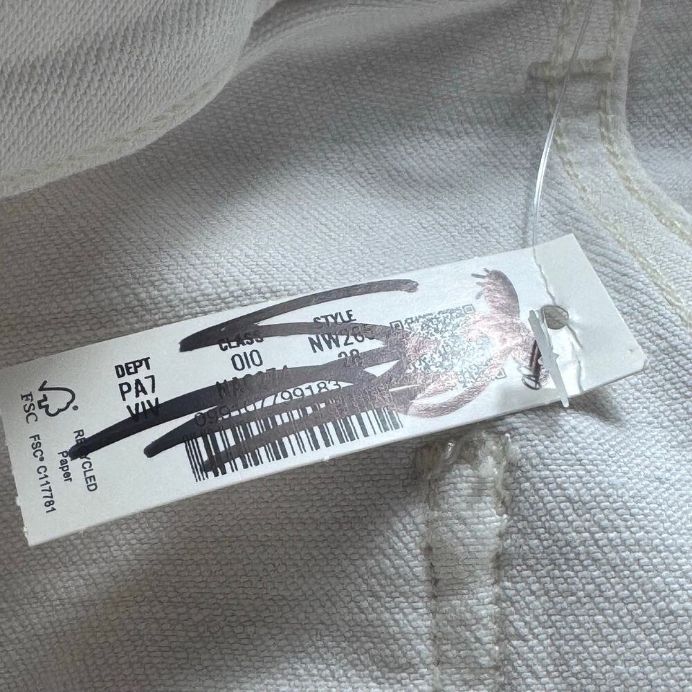 Madewell Flared Wide-Leg Cropped Jeans High Rise Vintage Ivory Size 28 NWT - Picture 11 of 14